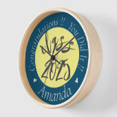 2025ブルーイエロー卒業のクラスやったね 壁時計 (傾斜)