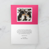 2025ホットピンクはっきりしたタイポグラフィ新年写真 シーズンカード (内部)