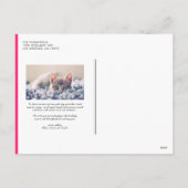 2025ホットピンクはっきりしたタイポグラフィ新年写真 シーズンポストカード (裏面)