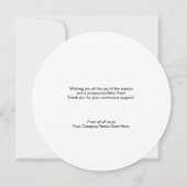 2025ホリデーグリーン企業のリースカスタムロゴ シーズンカード (裏面)