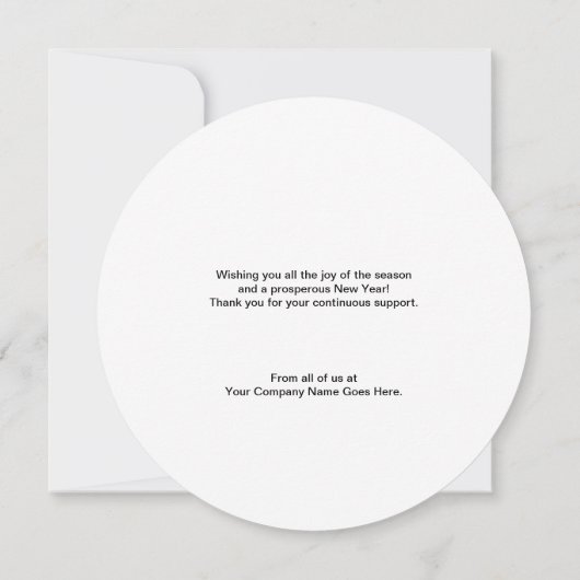 2025ホリデーグリーン企業のリースカスタムロゴ シーズンカード (裏面)