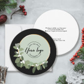 2025ホリデーグリーン企業のリースカスタムロゴ シーズンカード
