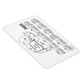 2025ホワイトエレファントカレンダーby Janz 4x6マグネット マグネット (右側)