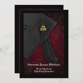 2025マルーンタッセルチャーム卒業発表 招待状 (正面/裏面)