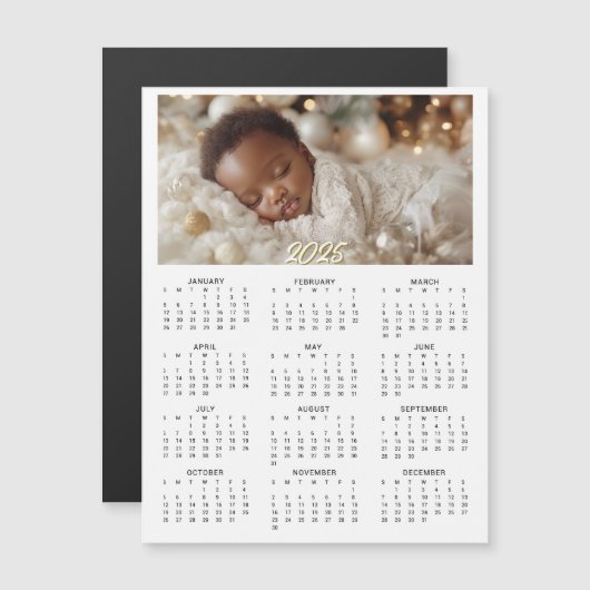 2025ミニカレンダー | 写パーソナライズされた真 (正面/裏面)