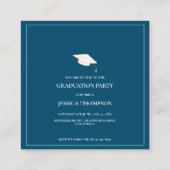 2025ミニフォトブルー卒業招待状 エンクロージャーカード (裏面)