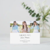 2025ミニマリスト白黒3写真卒業 ポストカード (スタンド正面)