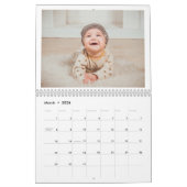 2025ミニマルカスタマイズモダン写真ファミリー カレンダー (3月 2026)