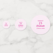 2025ミニマル年エレガント卒業ピンククラス コンフェッティ (裏面)