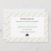 2025ミントグリーンのクラス、赤面卒業写真 招待状 (裏面)