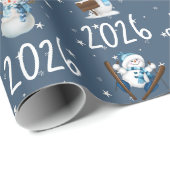 2025メリークリスマスと雪だるま ラッピングペーパー (ロールコーナー)