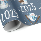 2025メリークリスマスと雪だるま ラッピングペーパー (ロールコーナー)