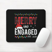 2025メリー年レッドプ婚約したライドマッチングクリスマ マウスパッド (マウス)