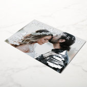 2025メリー年結婚した新婚フォトシルバー 箔シーズンカード (回転した状態)