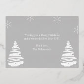 2025メリー年結婚した新婚フォトシルバー 箔シーズンカード (裏面)