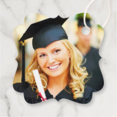 2025モダンバラ金ゴールドスクリプトフォト卒業 フェイバータグ (裏面)