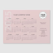 2025モダンミニマル年のPink Business Calendar (正面)