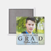 2025モダン年のはっきりしたフォントクラス写真 マグネット (正面/裏面)