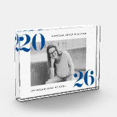 2025モダン年のクラスの青い卒業 フォトブロック (左)