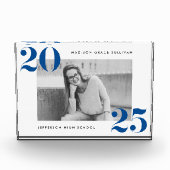 2025モダン年のクラスの青い卒業 フォトブロック (正面)