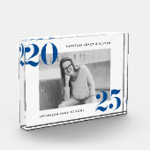 2025モダン年のクラスの青い卒業 フォトブロック (左)