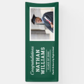 2025モダン年のグリーンクラスのカスタム卒業写真 横断幕 (縦)