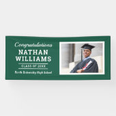 2025モダン年のグリーンクラスのカスタム卒業写真 横断幕 (横)