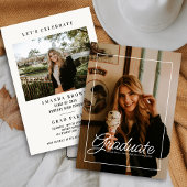 2025モダン年の写真雑誌カバー卒業 招待状