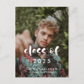 2025モダン年のScriptクラス写真卒業 ポストカード (正面)