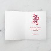 2025モダン年はっきりした中国の月のヘビ シーズンカード (内部)