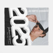 2025モダン年はっきりした写真研究科 フリースブランケット (正面(横))