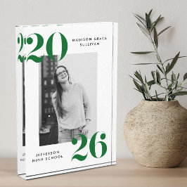 2025モダン年はっきりした卒業のグリーンクラス フォトブロック