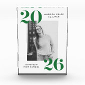 2025モダン年はっきりした卒業のグリーンクラス フォトブロック (正面)