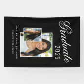 2025モダン年エレガントモノクロ研究科写真 横断幕 (横)