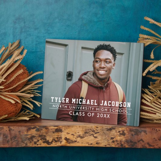 2025モダン年クラス卒業カスタム フォトプラーク (側面)