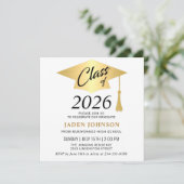 2025モダン年シンプル卒業パーティーのクラス 招待状 (スタンド正面)