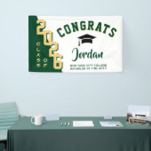 2025モダン年パーティーの白緑の卒業クラス 横断幕 (トレードショー)