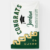 2025モダン年パーティーの白緑の卒業クラス 横断幕 (縦)