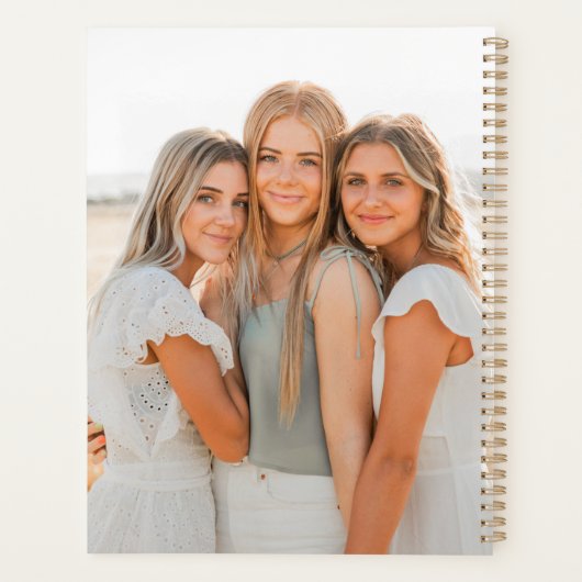 2025モダン年フォトコラージュパーソナライズされた6 プランナー手帳 (裏面)