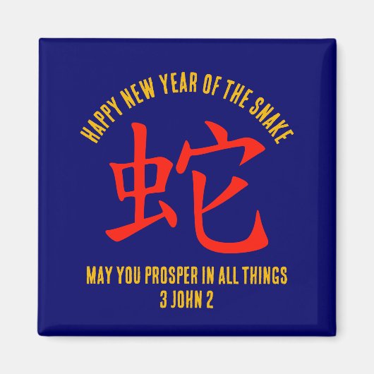 2025モダン年中国のの新年 マグネット (正面)