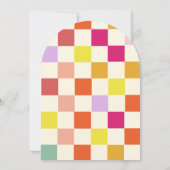 2025モダン年数々の初の明るいグルービー色 招待状 (裏面)