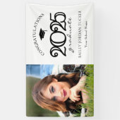 2025モダン年白黒写真卒業パーティー 横断幕 (縦)