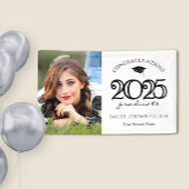 2025モダン年白黒写真卒業パーティー 横断幕