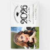 2025モダン年白黒写真卒業パーティー 横断幕 (縦)
