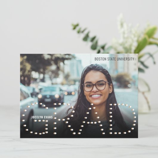 2025モダン年金ゴールド写真卒業のお知らせ 案内状 (スタンド正面)