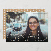 2025モダン年金ゴールド写真卒業のお知らせ 案内状 (正面/裏面)