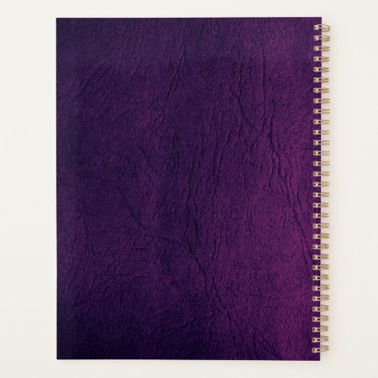 2025モダン金ゴールドモノグラム名スクリプトエレガント プランナー手帳 (裏面)