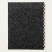 2025モノグラムのエレガント金ゴールド黒モダンプランナー プランナー手帳 (裏面)