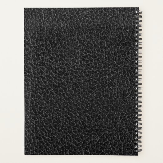 2025モノグラムのエレガント金ゴールド黒モダンプランナー プランナー手帳 (裏面)