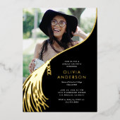 2025ラージタッセルフォト卒業パーティー 箔招待状 (正面)